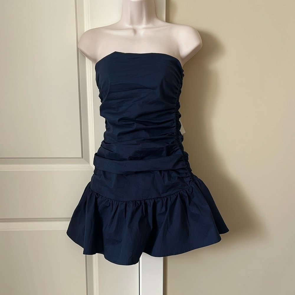 NWT Strapless Navy “Carmel Mini Dress”